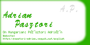 adrian pasztori business card